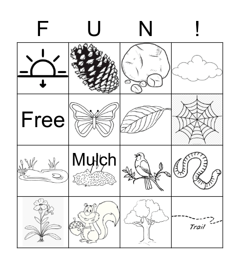 Nature Bingo Card