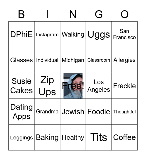 The Official Roast of Sarah! Bingo Card