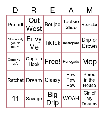 DREAM DAY BINGO Card