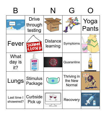 COVID - 19 Bingo Card