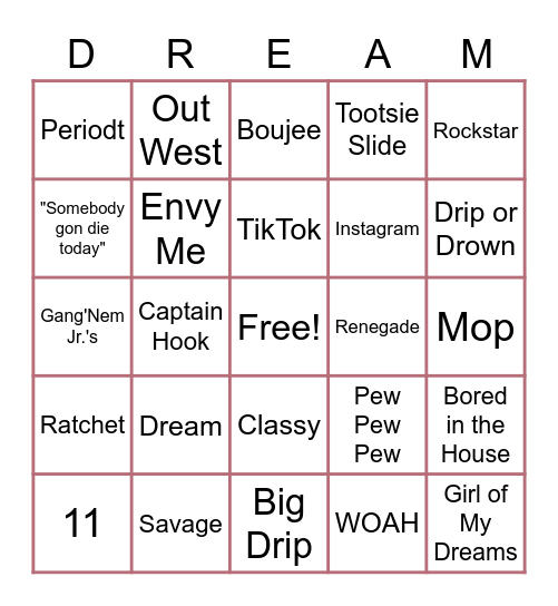 DREAM DAY BINGO Card