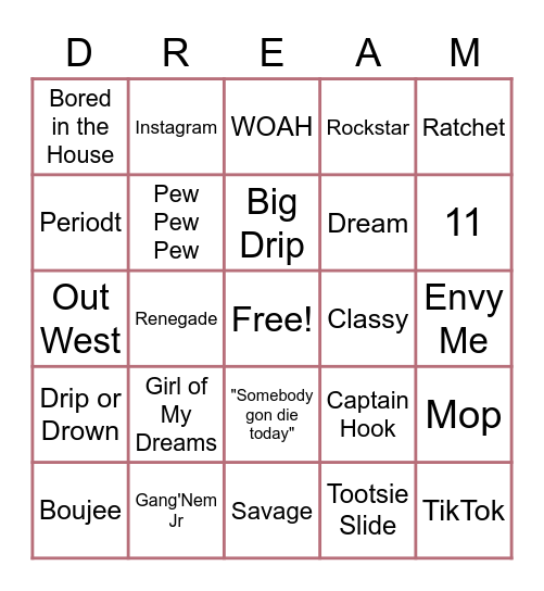 DREAM DAY BINGO Card