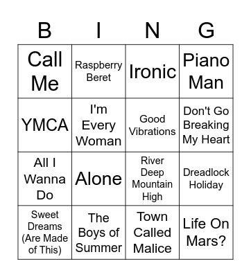 DISCO BINGO 2 Bingo Card