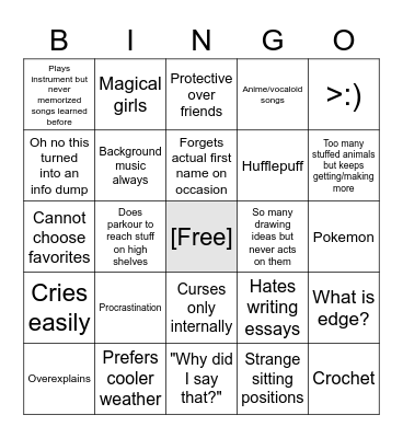 Kiy Bingo Card