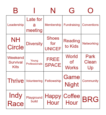 HYP Bingo Card