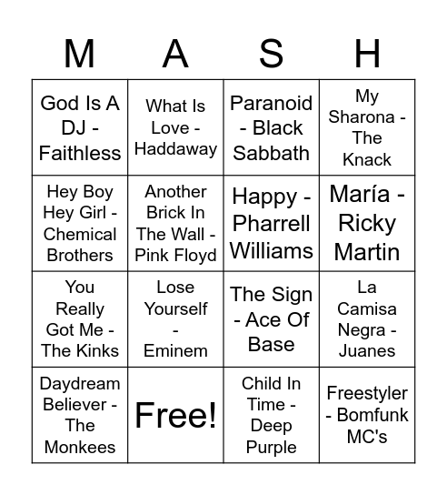 207 Bingo Card