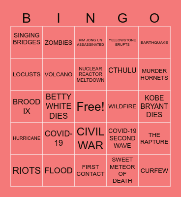 2020 BINGO Card