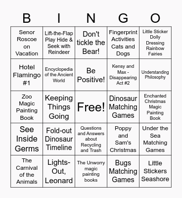 UBAM New Titles Bingo Card
