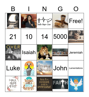 Praise 100 Bingo Card