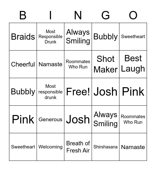 Kim's Bach Bingo Card