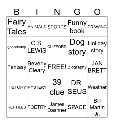 LIBRARY BOOK SEARCH Bingo Card