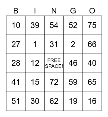 Roman Payan Bingo Card Bingo Card