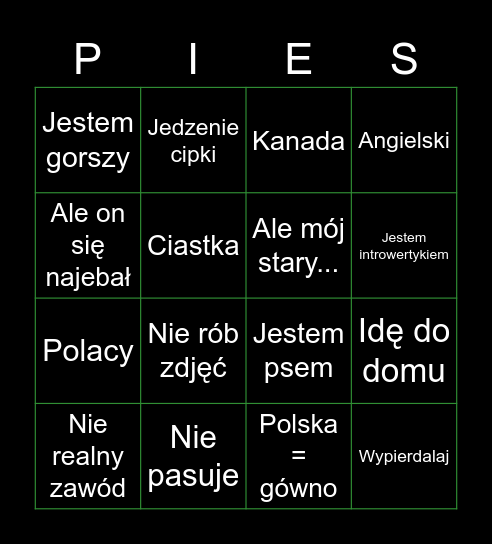 Dołobiznowe Bingo Card