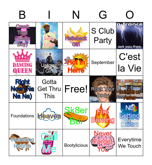 Lets Get Lyrical! Bingo Card