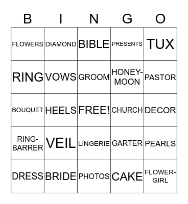 Katie's Bachelorette Party  Bingo Card