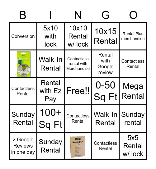Rental Bingo Card