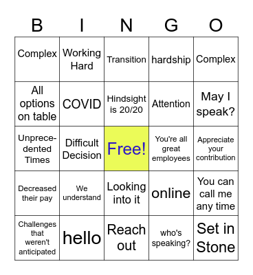 Bingo Card