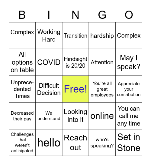 Bingo Card