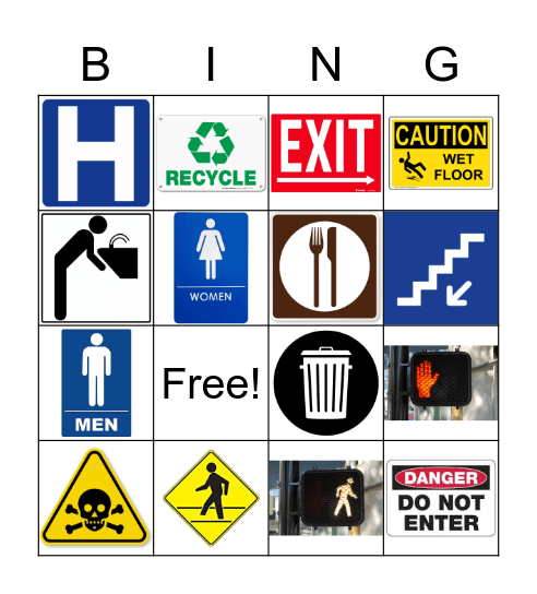 Community Signs Bingo Card