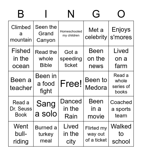 I Have (Vol. 2) Bingo Card