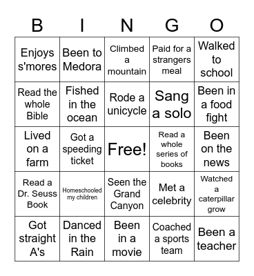 I Have (Vol. 2) Bingo Card