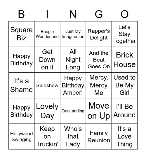 Oldies But Goodies Bingo Card
