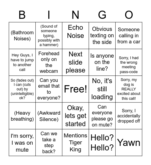 FriYAY BINGO Card