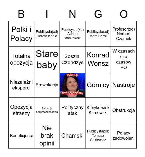 #tvpiscodzienny BINGO Card