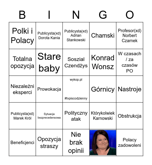 #tvpiscodzienny BINGO Card