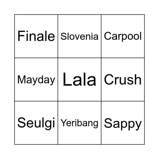Spadeheart Bingo Card