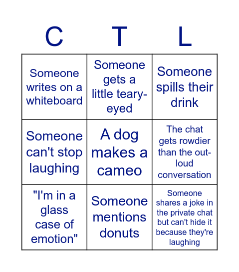 Weird CTL References Bingo Card