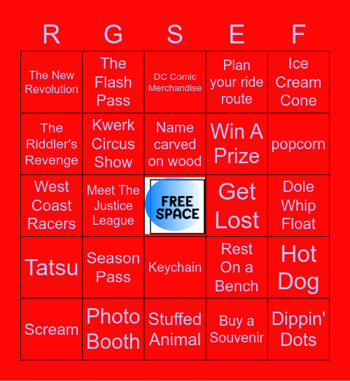 MAGIC MOUNTAIN Bingo Card
