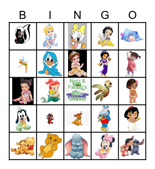 Disney Bingo Card