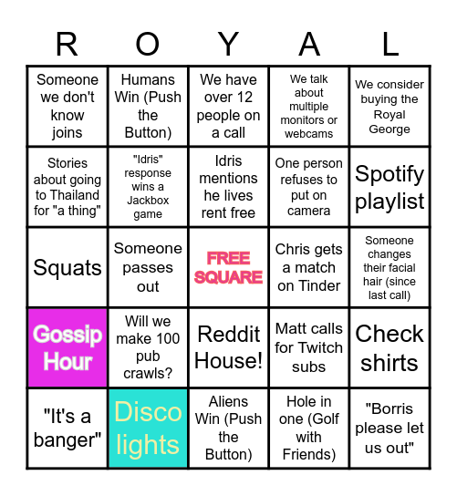 LSC ZOOM CALL BINGO Card