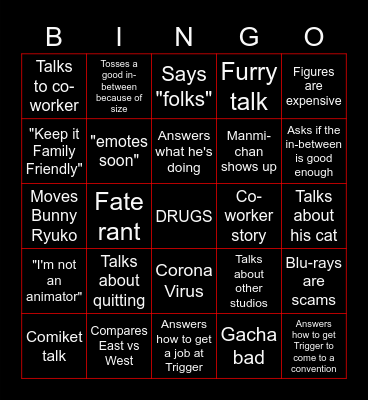 Tattun Bingo Card