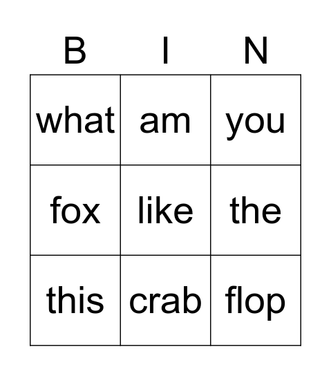 Bingo Card