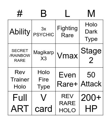 POKEMON TCG LOTERIA Bingo Card