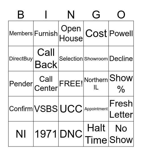DirectBuy Bingo :) Bingo Card
