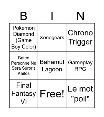 Bingo Hercouet Bingo Card