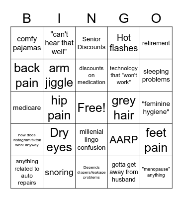 Matriarch Bingo Card