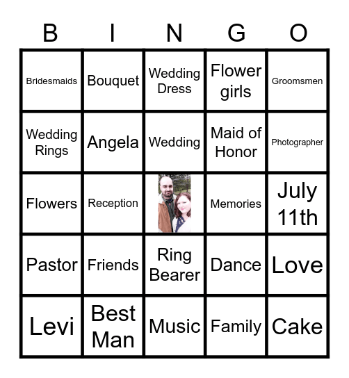 BRIDE Bingo Card