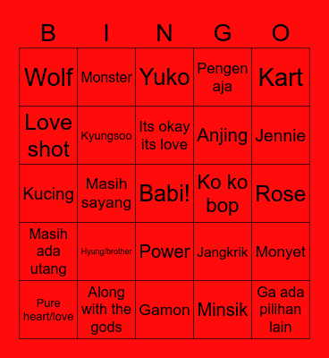 HANG IN THERE Bingo Card