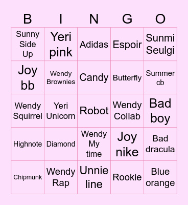 Lets Power Up Bingo Card