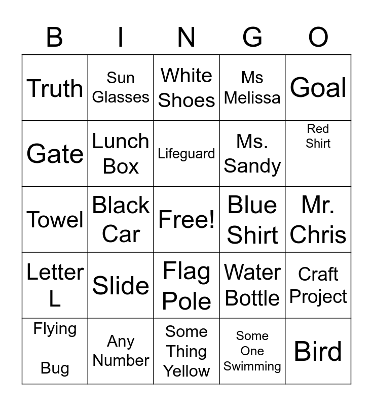 Spot It Bingo Card