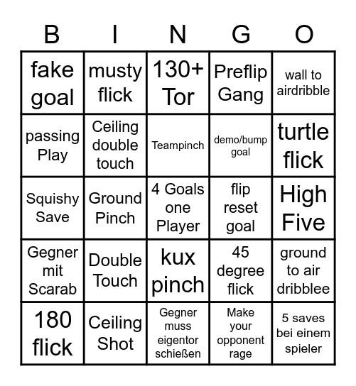 RL bingo Card