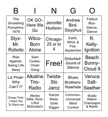 Total-Quiz.com Presents Radio Bingo: City of Broad Shoulders Bingo Card