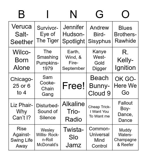 Total-Quiz.com Presents Radio Bingo: City of Broad Shoulders Bingo Card