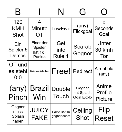 RL BINGO Card