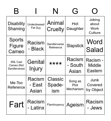 The Wrong Missy - Bingo Bongo Bingo Card