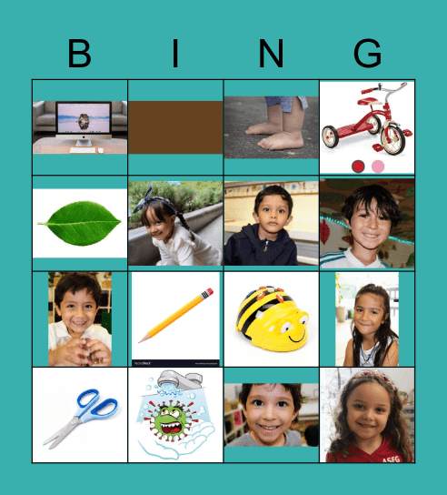 PK-K 11 Vocabulary Bingo Card